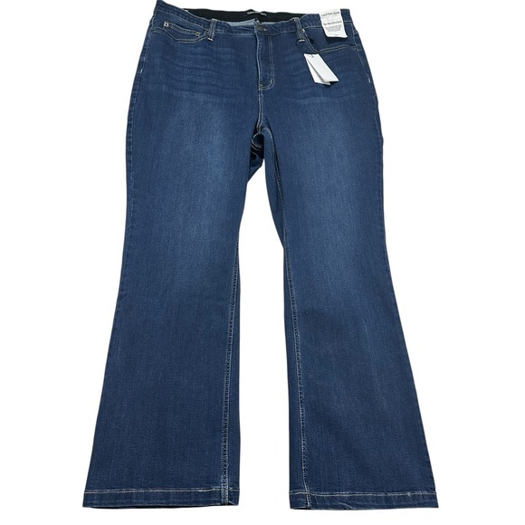 Calvin Klein Jeans High Rise Demi Boot Cut Medium Wash Jeans NWT Womens sz 20 W - Picture 2 of 16